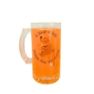 Transparent Beer Mugs | A beer a day keeps the vet away