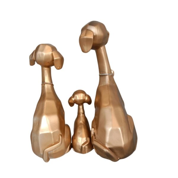 Set of 3 Cute Dog Statues Animal Figurines Decorative Showpieces for Home Decor in Living Room, Office, Pet Lovers’s Spaces – Gift for Dog Enthusiasts on Housewarming, Birthday - Image 2