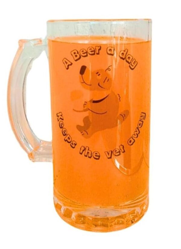 Transparent Beer Mugs | A beer a day keeps the vet away - Image 2