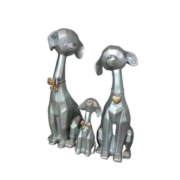 Set of 3 Cute Dog Statues