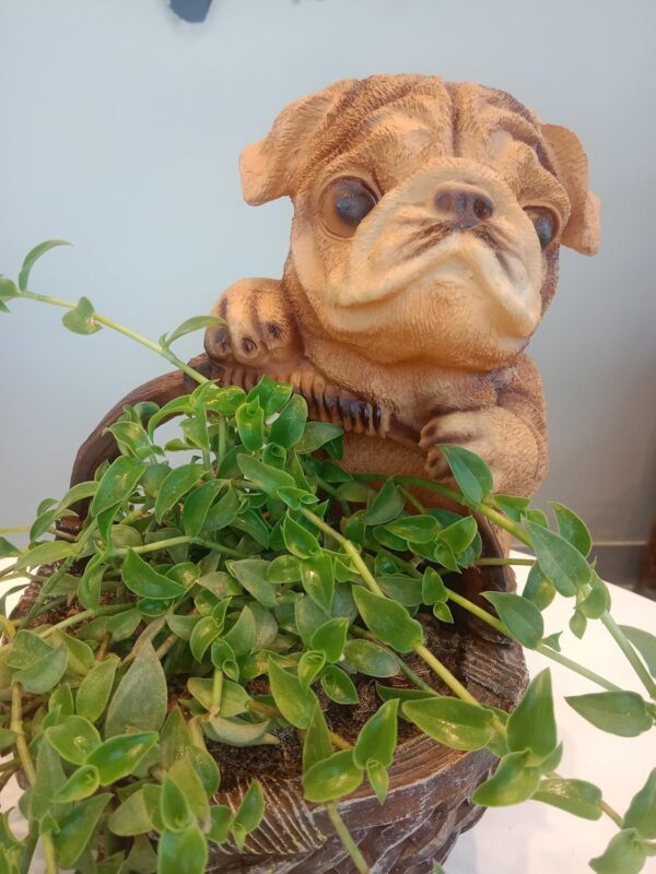 Dog Flower Pot for Garden Decoration, Storage Container Dog Planters for Outdoor Plants/Indoor, Cute Dog Flower Pot for Office Home Decor Housewarming Gift-Basket Style - Image 3